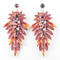512365 Red Crystal Earring in Silver 